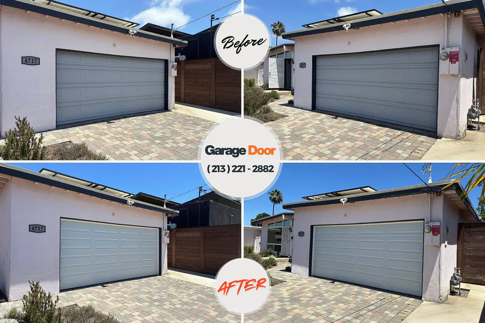 Before and after: garage door repair Fords Prairie, WA